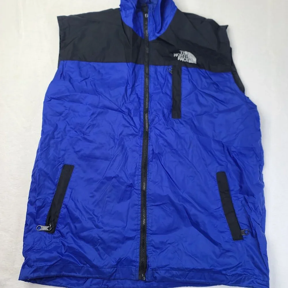 The North Face Men's Navy Black Sleeveless Softshell Basic Vest‎ Size L